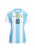 Fotbalové Dres Argentina Lionel Messi #10 Dámské Domácí Oblečení Copa America 2024 Krátký Rukáv